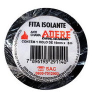 Fita isolante    18 x 10 m   preta