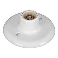 Plafon Soquete Porcelana Branco