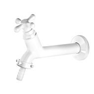 Torneira 15Cm C/Bico Mangueira P/Pia Marujá Branca 942