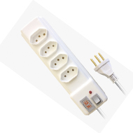 Filtro de Linha  0,80M  04 Tomadas 10A  Branca