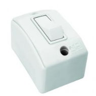 Interruptor externo retangular 1 tecla  170  branco