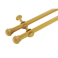 Varão Porta Cortina Duplo 2,50M x 19mm Marfim