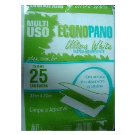 Pano Econopano Multiuso Branco C/25 PÇ