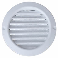 Grade Ventilação Redonda 150 Branca C/ Tela  GR150