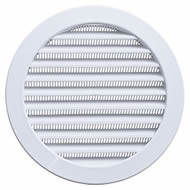 Grade Ventilação Redonda 200 Branca C/ Tela  GR200
