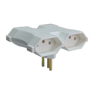 Adaptador Plug 4 Saidas 2P +T  Branco