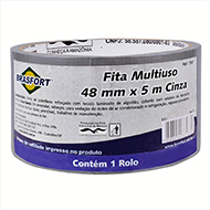 Fita Silver Tape Multiuso  48mm X 5M  Cinza