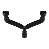 Sifão Sanfonado Duplo Preto  720mm