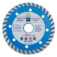 Disco Diamantado de Corte Turbo 110 X 20 X 10MM 
