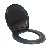 Assento Sanitário Oval Simples Preto