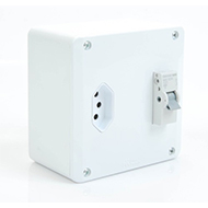 Mectronic Caixa Sobrepor com 1 Disj. 20A + Tomada 2P+T 20A BR