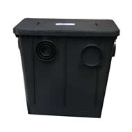 Caixa PVC de Gordura Preta  52L   52 X 33 X 51